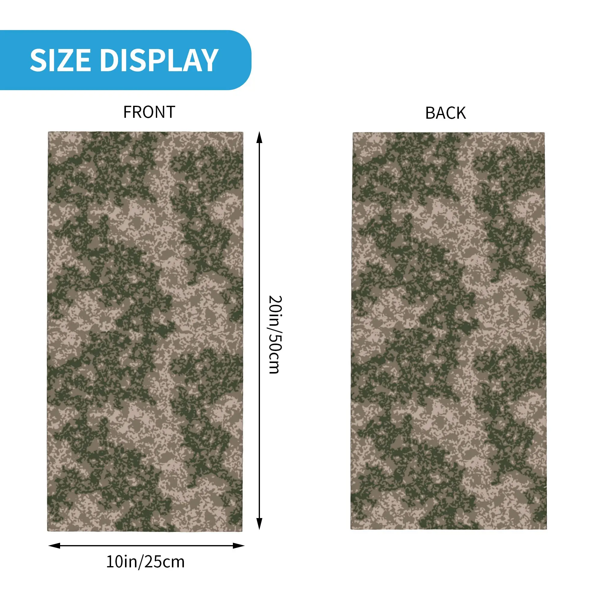 Camouflage Digital Camo Neck Gaiter Men Women UV Protection Winter  Bandana Scarf for Hiking