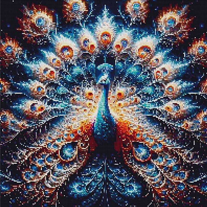 النبي الماس اللوحة الطاووس جديد 2024 فسيفساء الحيوان كامل مربع جولة الماس التطريز DIY ديكور للمنزل