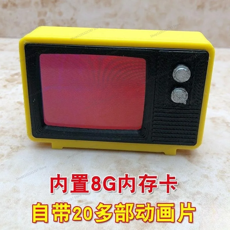 For Retro Nostalgic Mini TV Can Be Watched and Played Small TV Toy Miniature 80 Rear