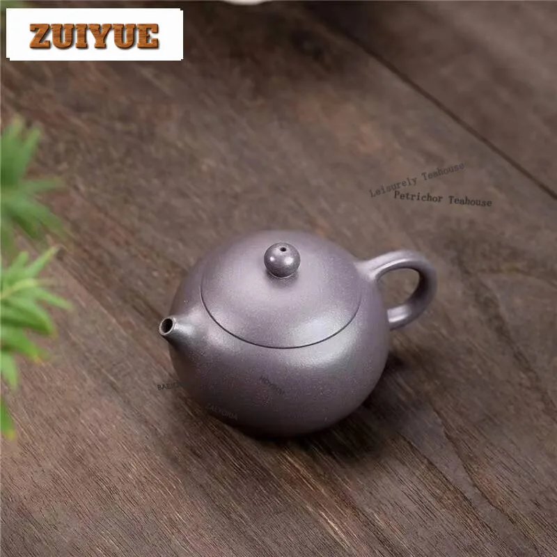 250ml Classic Yixing Purple Clay Teapots Handmade Xishi Pot Raw Ore Azure Mud Kettle With Filter Zisha Teaset Tea Items Supplies
