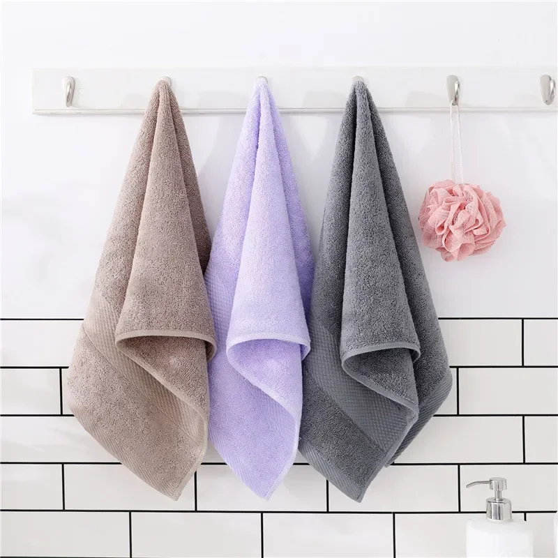 100% cotton towel bathroom 35*75cm Pink gray Khaki purple soft gift bathroom Shower Super absorbent face towel microfiber hair