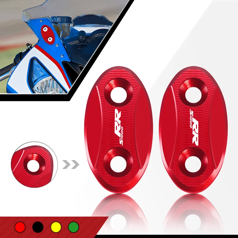 

s1000rr Motorcycle Accessories Mirror Hole Cover CNC Windscreen Driven Mirror Eliminators Cap For S1000RR S 1000RR 09-2018 2017