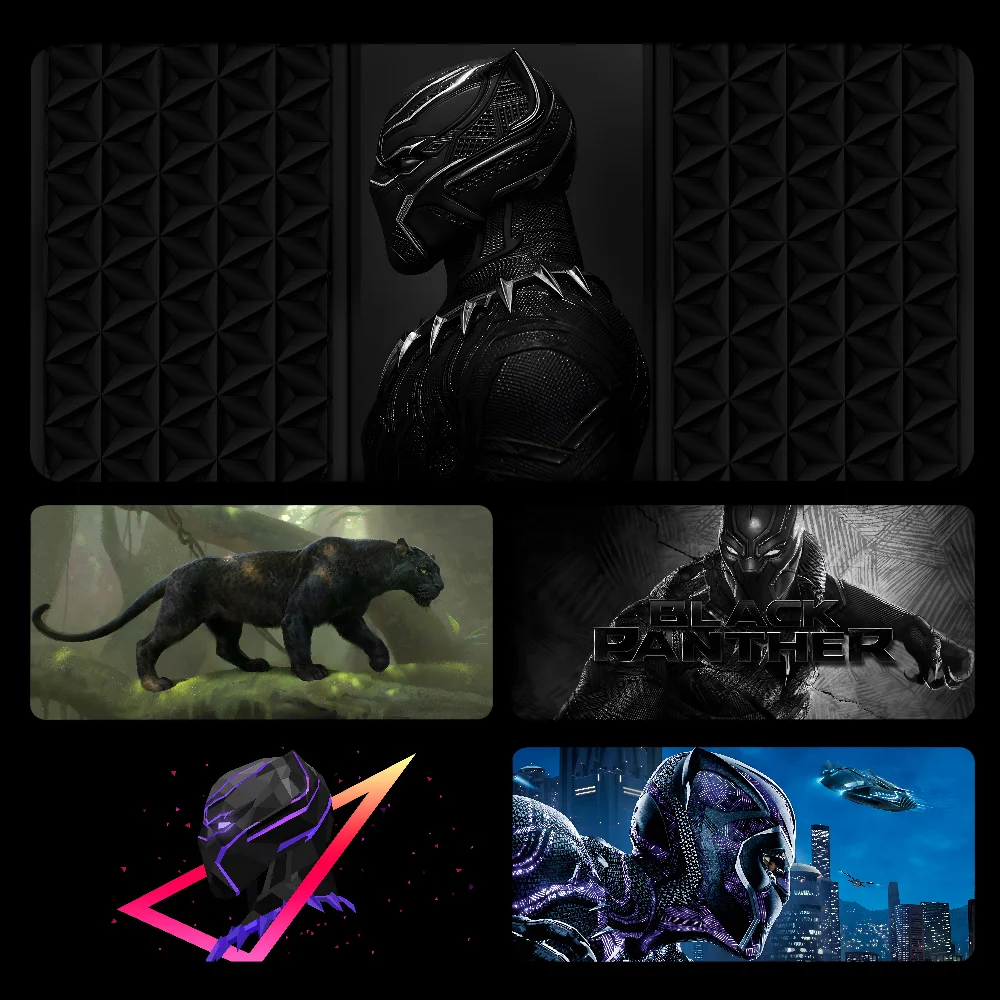 B-Black P-Panther Mousepad Large Gaming Mouse Pad LockEdge Thickened Computer Keyboard Table Desk Mat