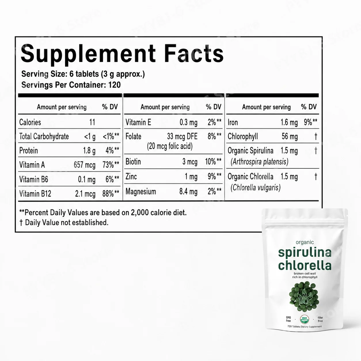 Органические таблетки спирулин – обзор и цена Spirulina Tablet Organic