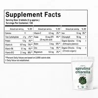 Organic Spirulina Chlorella Tablets 3000mg 720 Count Superfood Blend with Vegan Protein Energy Immunity Digestive Support 2