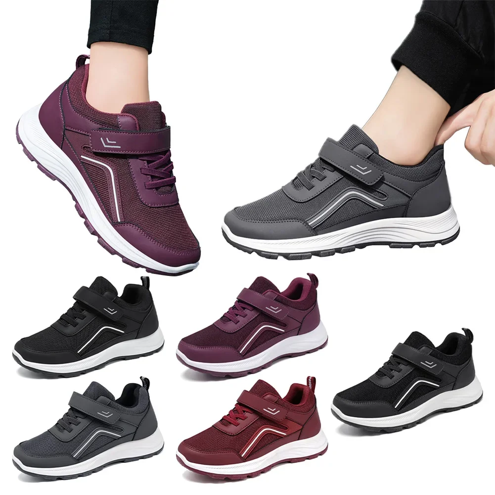 Arch Support Hook Loop Strap Running Shoes Athletic Walking Shoes Casual Sneaker Comfortable Sports Shoes Women's Sneaker