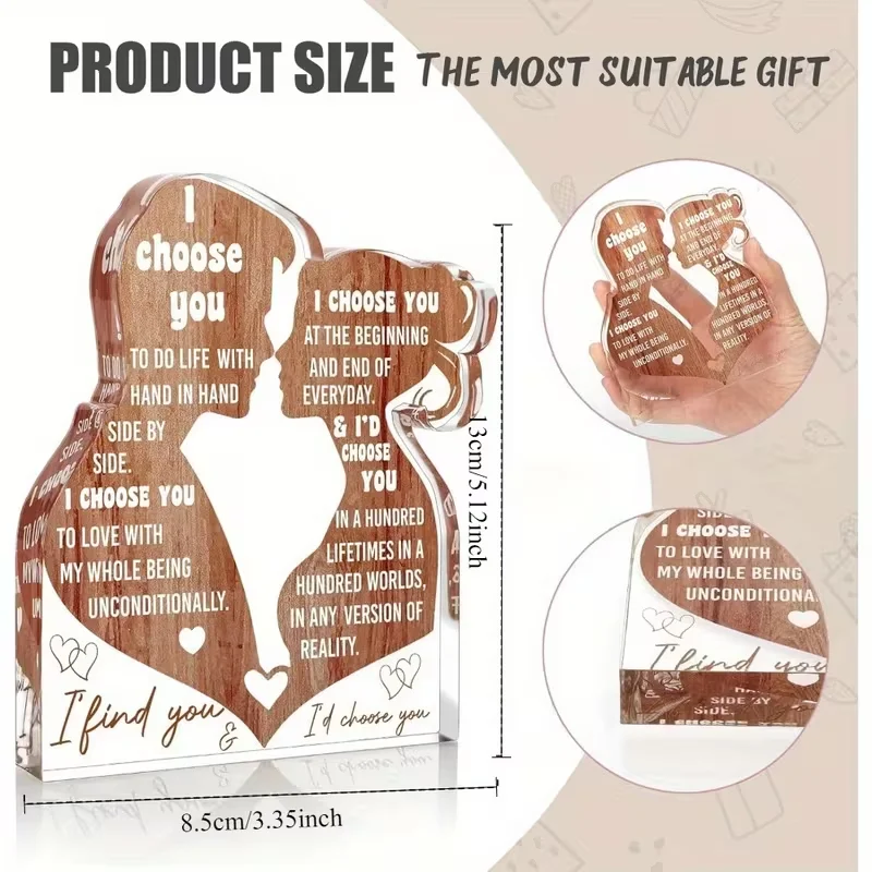 2D Flat, I Love You Gifts for Her Him Wife Husband Boyfriend Girlfriend Romantic Birthday Valentine'S Day Christmas Love Gift