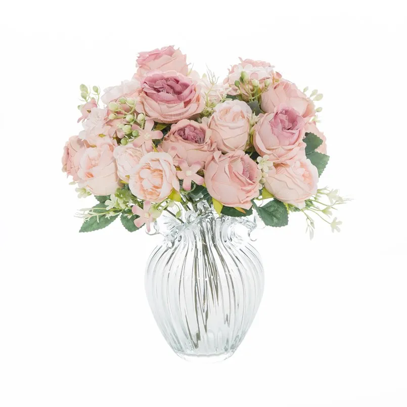 Künstliche Blume für Zuhause, Raumdekoration, Zubehör, Hochzeit, Sammelalbum, Pfingstrose, Süßigkeiten, Geschenkbox, Arrangement, Festival, Seidenrosenstrauß – Detail 12
