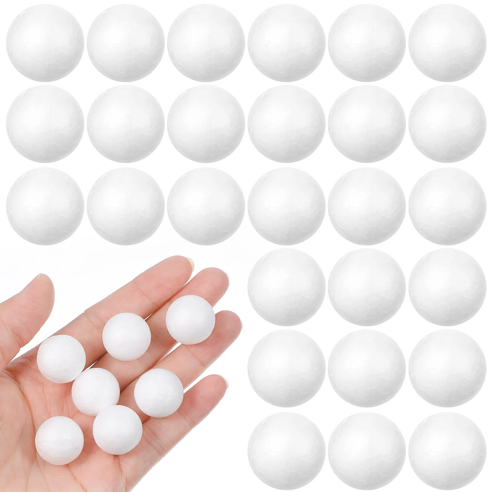 200Pcs 6Cm White Polystyrene Craft Balls Solid Foam Spheres for DIY Decoration Wedding Christmas Valentine Party Ornament Making view 3