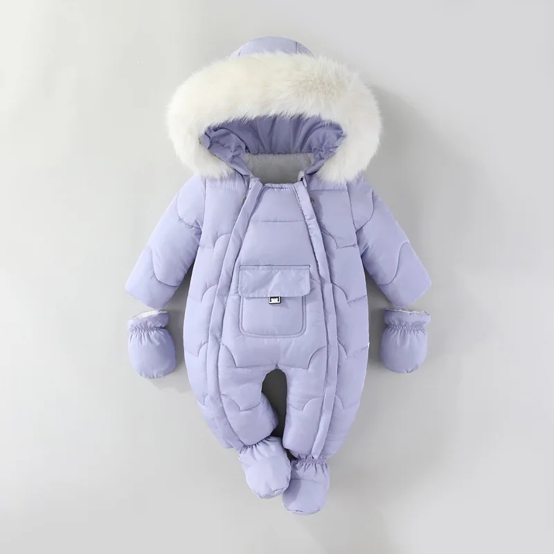 IYEAL 2025 Warm Waterproof Snow Wear Children Clothes Hooded Fur Baby Boys Girls Ski Suit Kid Winter Coats Thicken Jumpsuit