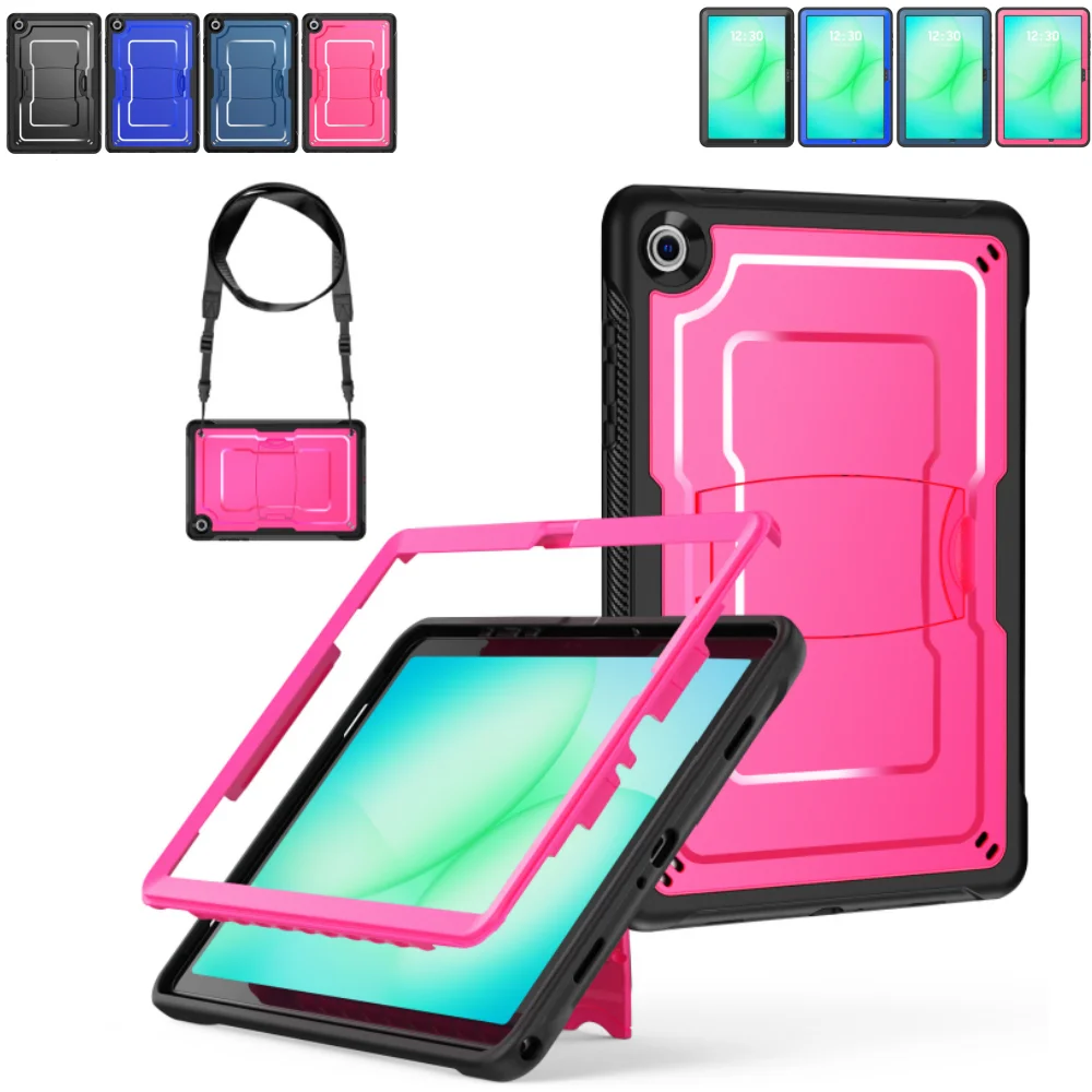 

Case for Samsung Galaxy Tab A11Plus 11 inch SM-X230 X236 A9Plus A11+ A9+ 11" SM-X210 X216B X218U Stand Tablet Cover with Straps