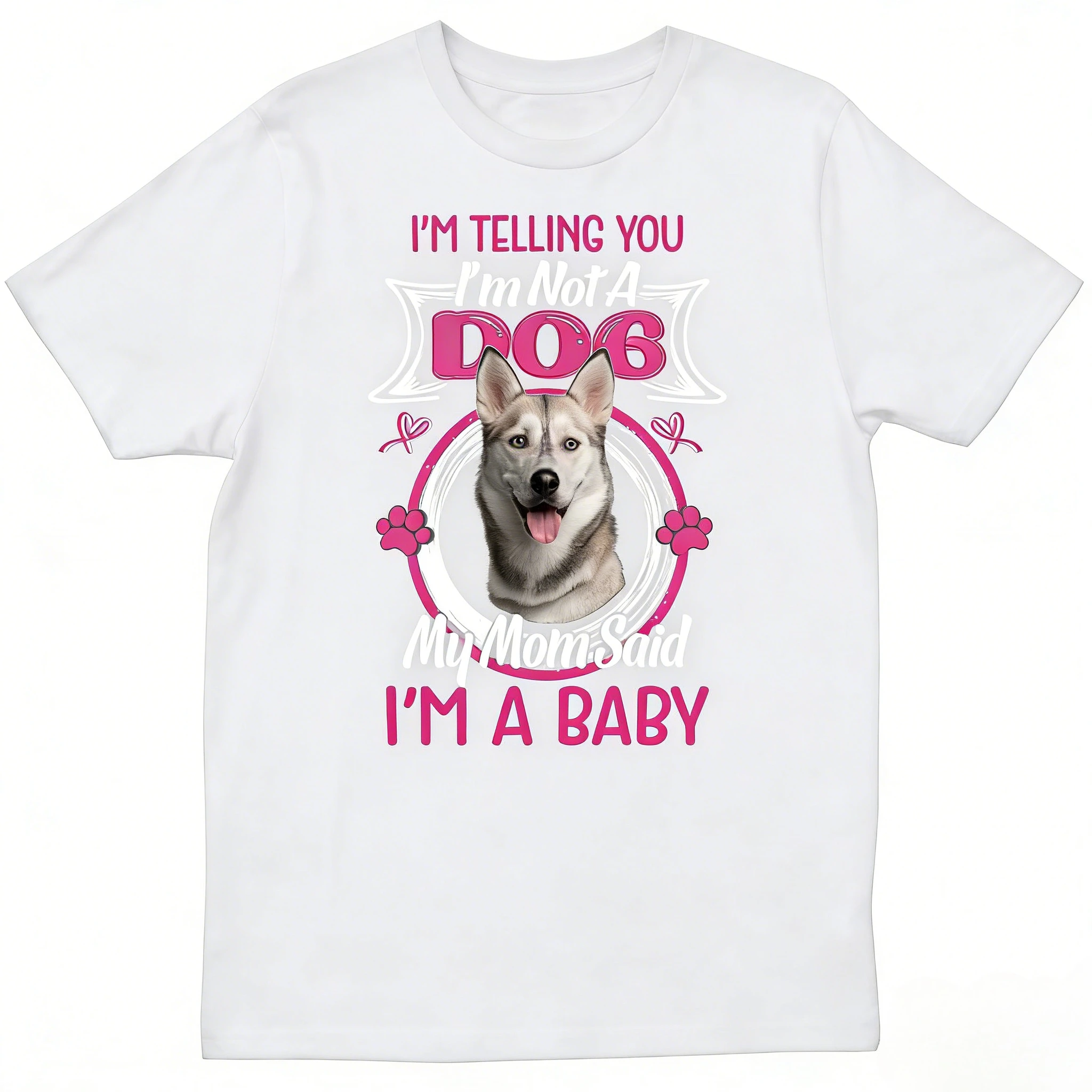 Lustiges Siberian Husky Besitzer-Plüsch-Weihnachtsgeschenk-T-Shirt für Männer und Frauen, kurze Ärmel, neutral, lässig, locker, süßes Baumwoll-Top