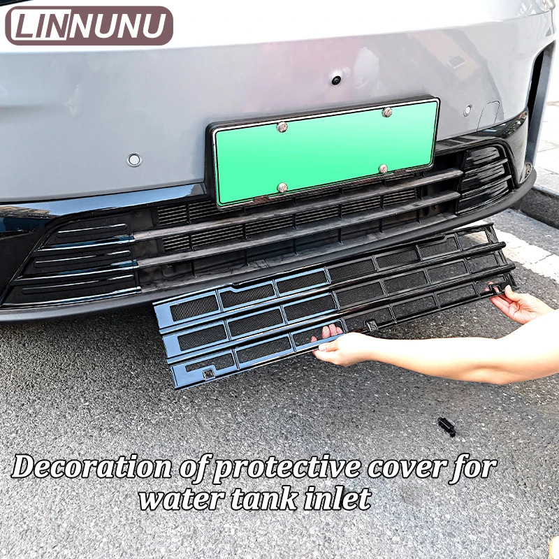 Linnunu Fit for Leapmotor C10 Car Exterior Protection Parts Car Center Grille Insect-Proof Net Quick Release Version Three-Stage Insect-Proof Net Center Grille Water Tank Filter Honeycomb Aluminum Mesh Encryption Net