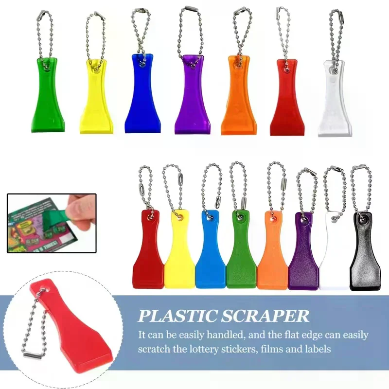 Multi-Functional Lottery Scratch-Off Tool Scratch-Off Keychain Key Ring Sticker Remover Removes Stains Ideal For Games 1/3/8pcs