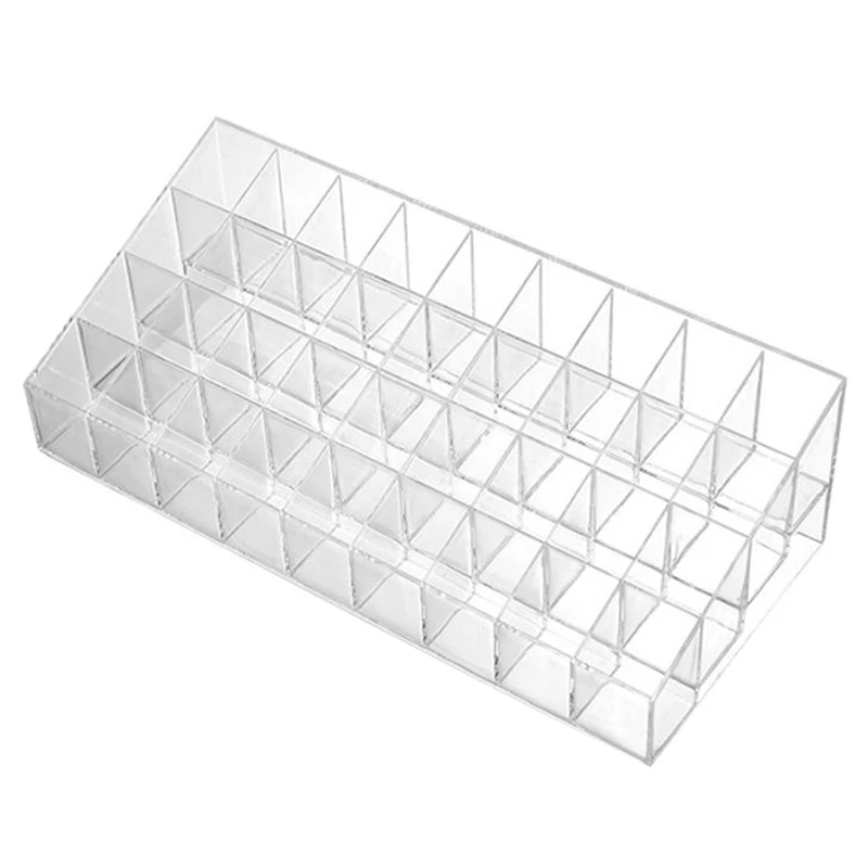 New 36 Grid Transparent Acrylic Lipstick Storage Rack Cosmetic Display Rack