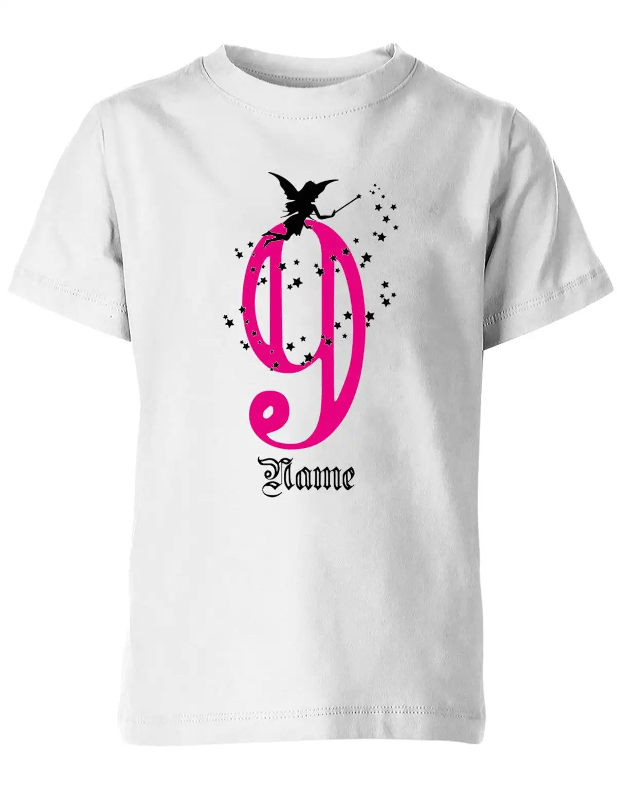 T shirt 9 geburtstag gebühr mit glitzersternchen personal isierbar name für mädchen