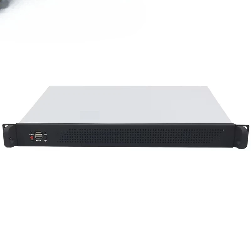 Compact 1U 420MM Depth  Rackmount Server Chassis Support Install Max 12x9.6