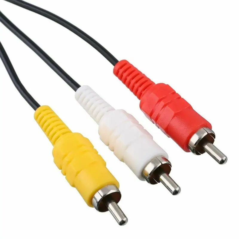 1.8m Audio Video AV Cable Game Composite 3 RCA Copper Wire PS2RGB PS2AV Multi For PS1 PS2 PS3 Console Accessories