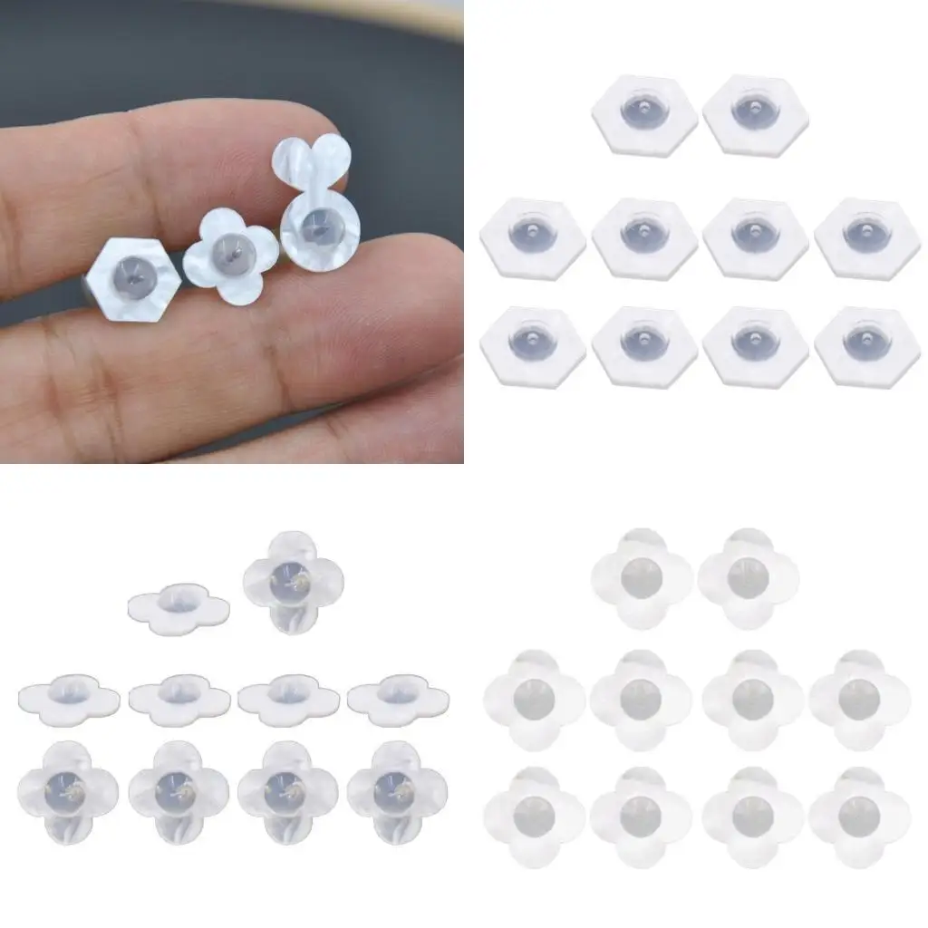 

31BB Transparent Earplug for Earrings and Caps Multi functional Earring Clasps