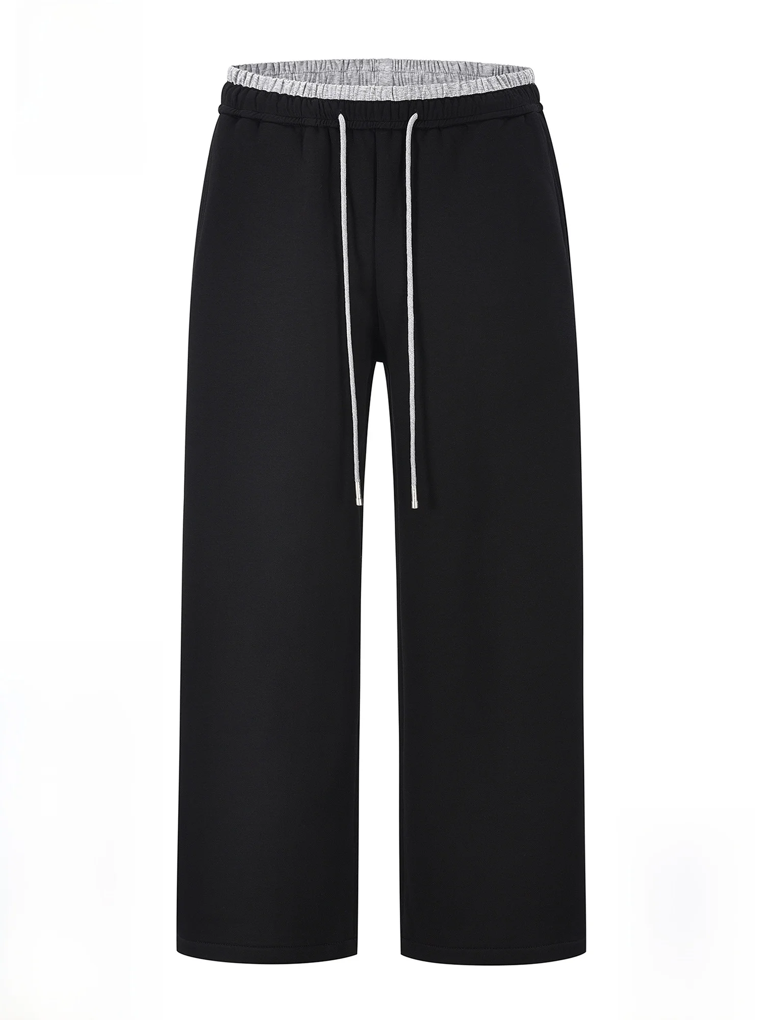 

PaulFrank Fce Lined Wide Leg Pants Men's Casual Straight Leg Trousers Winter Faion Color Blo Loose Fit Sweatpants