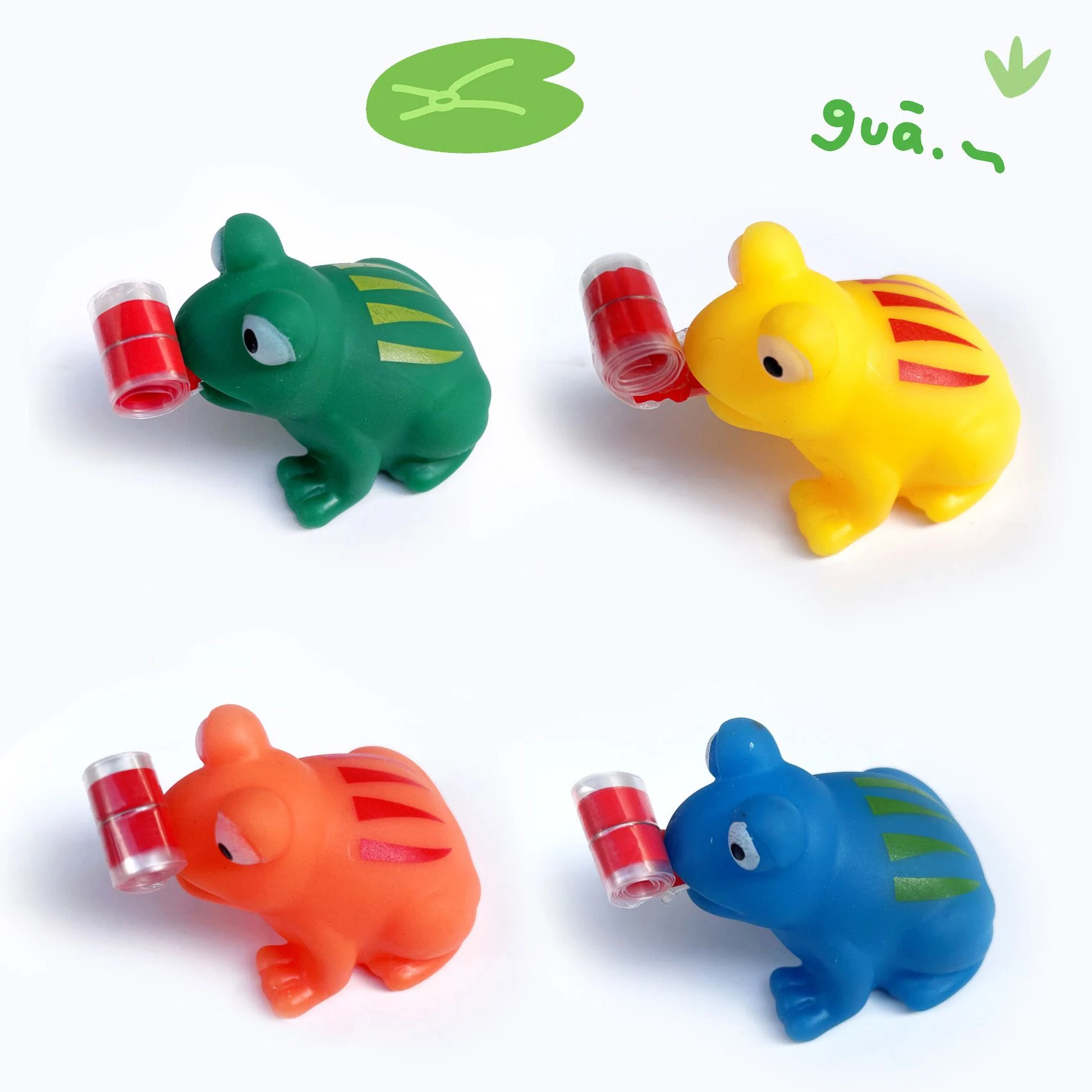 Funny Decompression Squeeze Brinquedos, Tongue Squeeze, Small Frog, Simulação Criativa, Pinch Music Fidget Toys para Crianças, Novo, 5 pcs