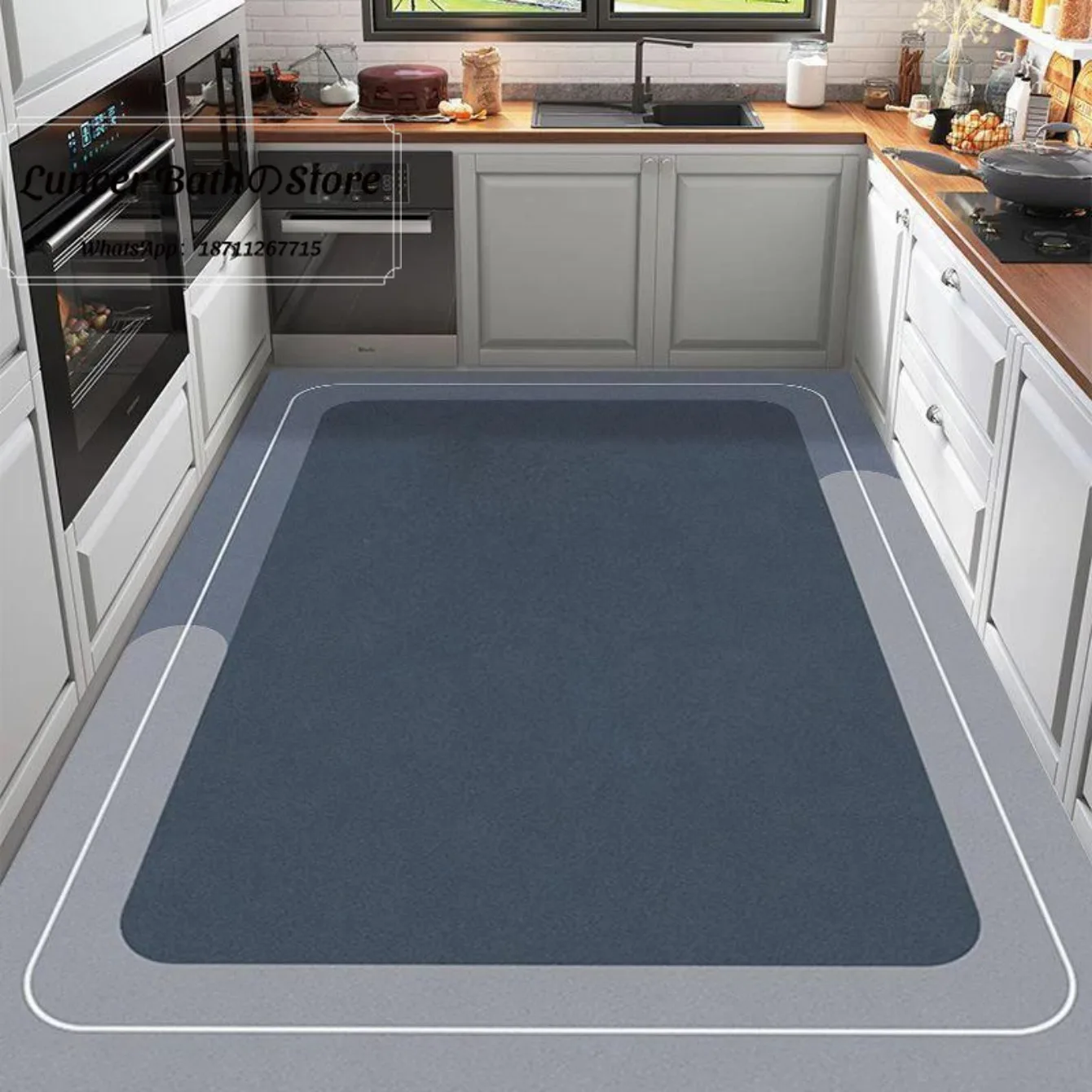Home anti slip and anti fouling diatomaceous earth foot mat
