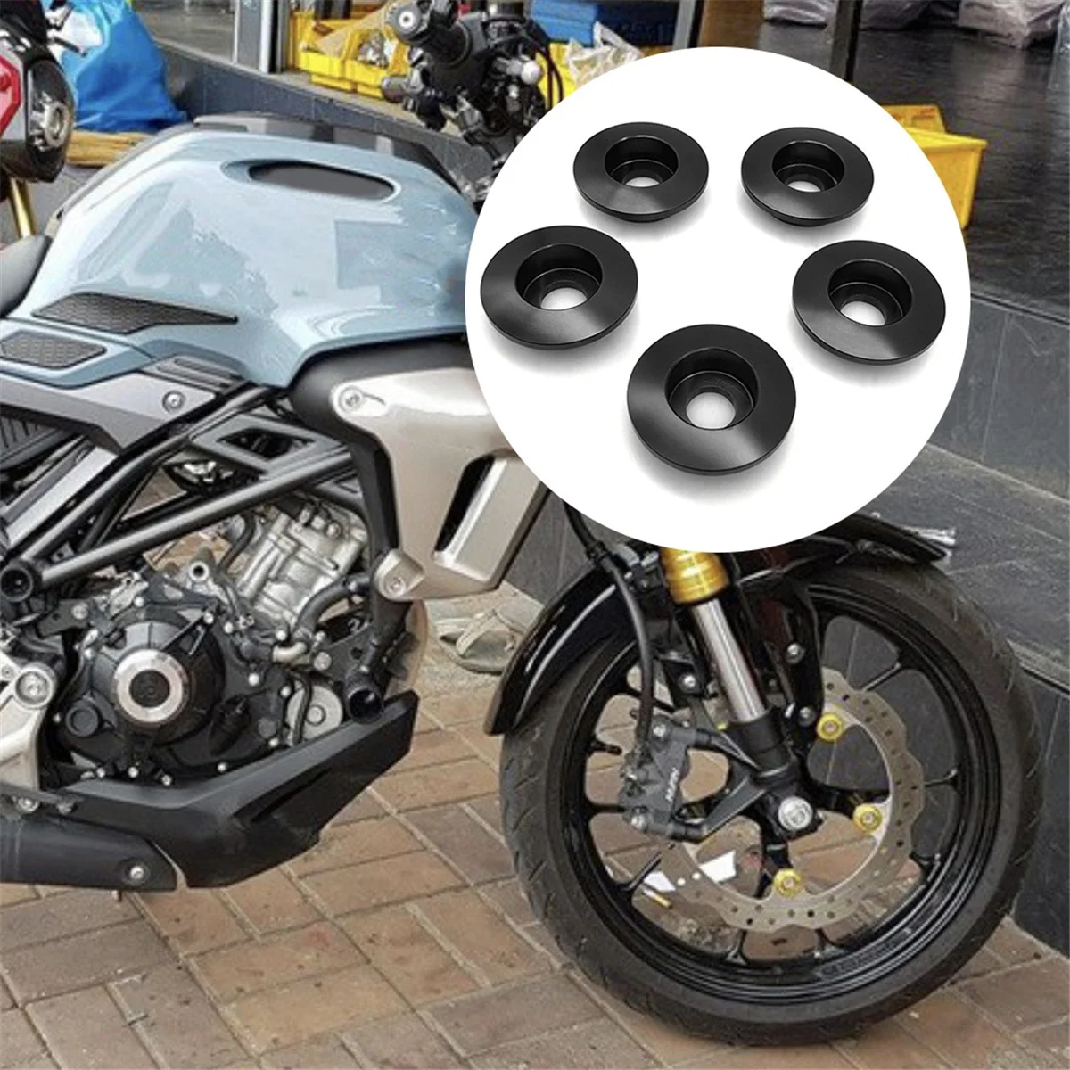 

TRO-AFor Honda CB150R CB250R CB300R 2013-2023 Motorcycle Modified Parts Front Brake Disc Gasket Motorcycle Accessories