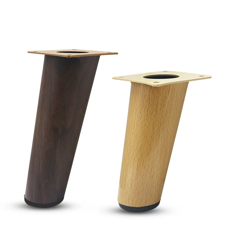 4 unids/set patas de gabinete de Color de grano de madera patas de sofá de estilo chino patas de muebles de roble blanco nogal negro patas de mesa de gabinete de TV