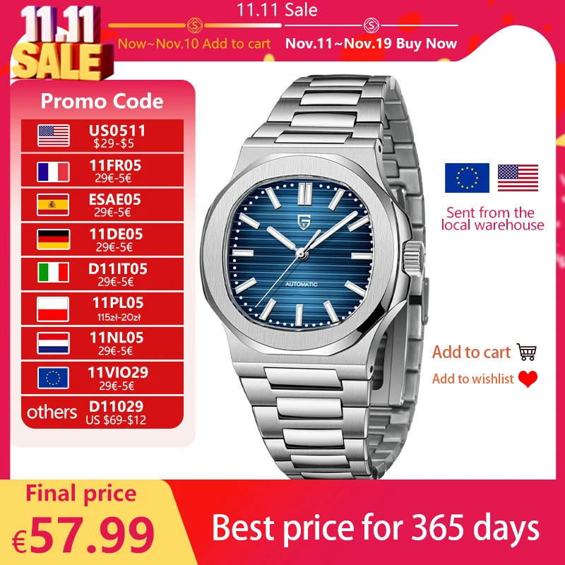 2024 New PAGANI DESIGN 40MM Men's Watches Luxury Automatic Watch For Men Mechanical WristWatch Stainless Steel Sapphire glass