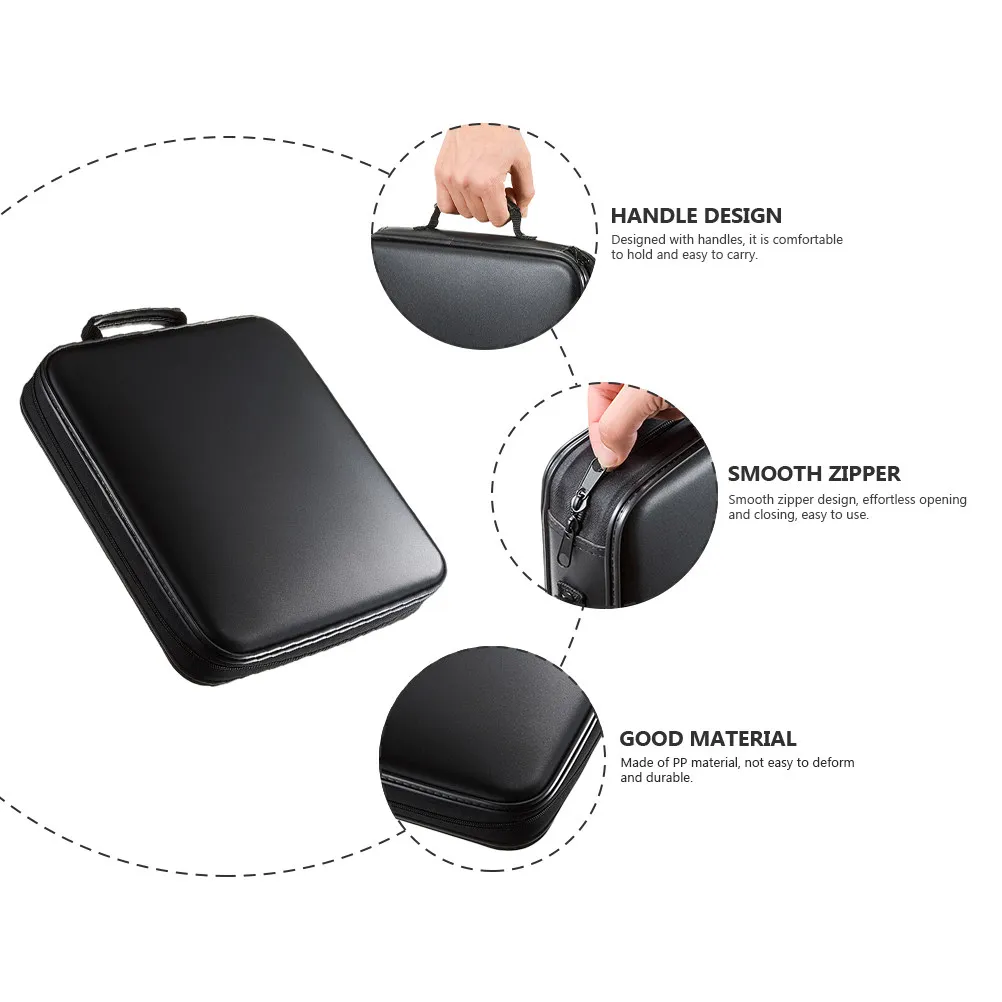 Large Capacity Cd Case Portable Handheld Dvd Storage Organizer 160 Discs Nonwoven Lining Scratch Shock Proof Cd Wallet Booklet