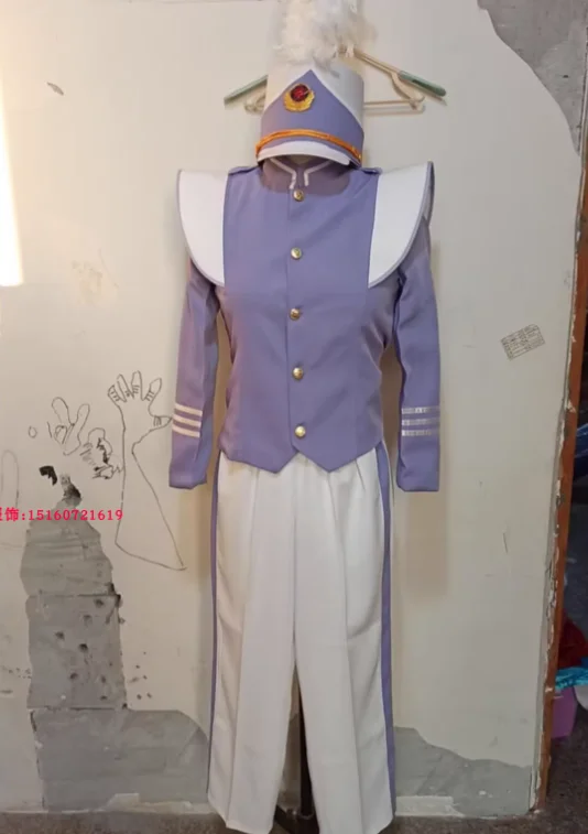 School Band Uniform Drum and Bugle Suit Boy Girls Include Hat Jacket Pants