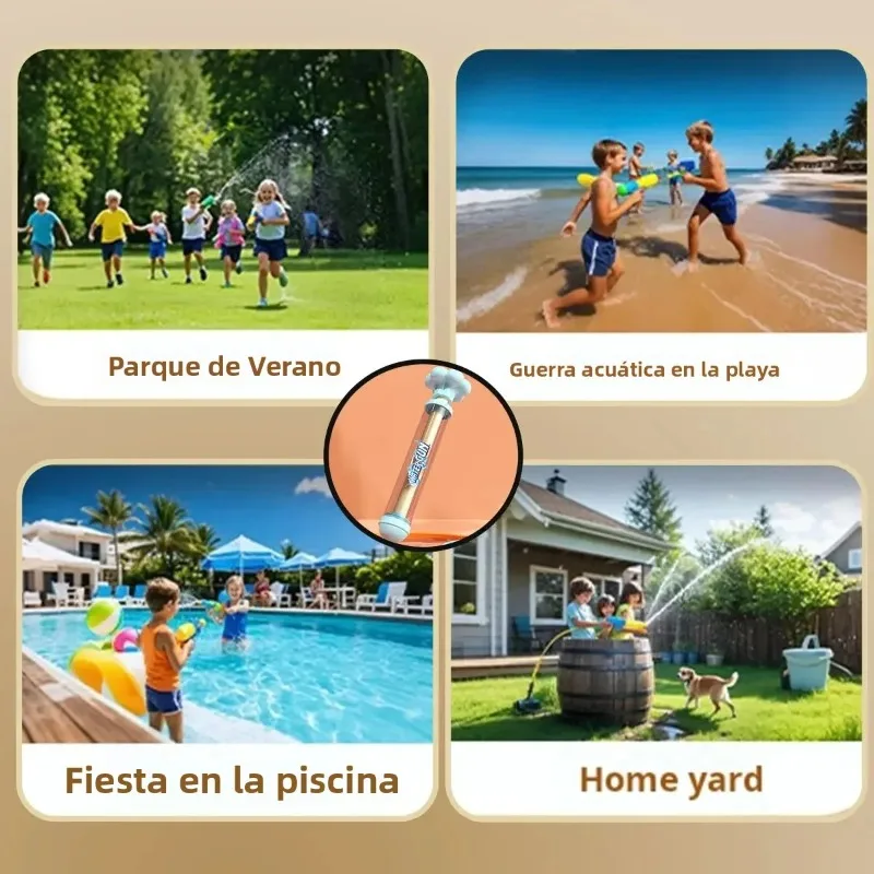 Water Guns for Kids Squirt 3 Types of Nozzles Water  Blaster Pistol Outdoor Toy Play in Swimming Pool Shooting Beach