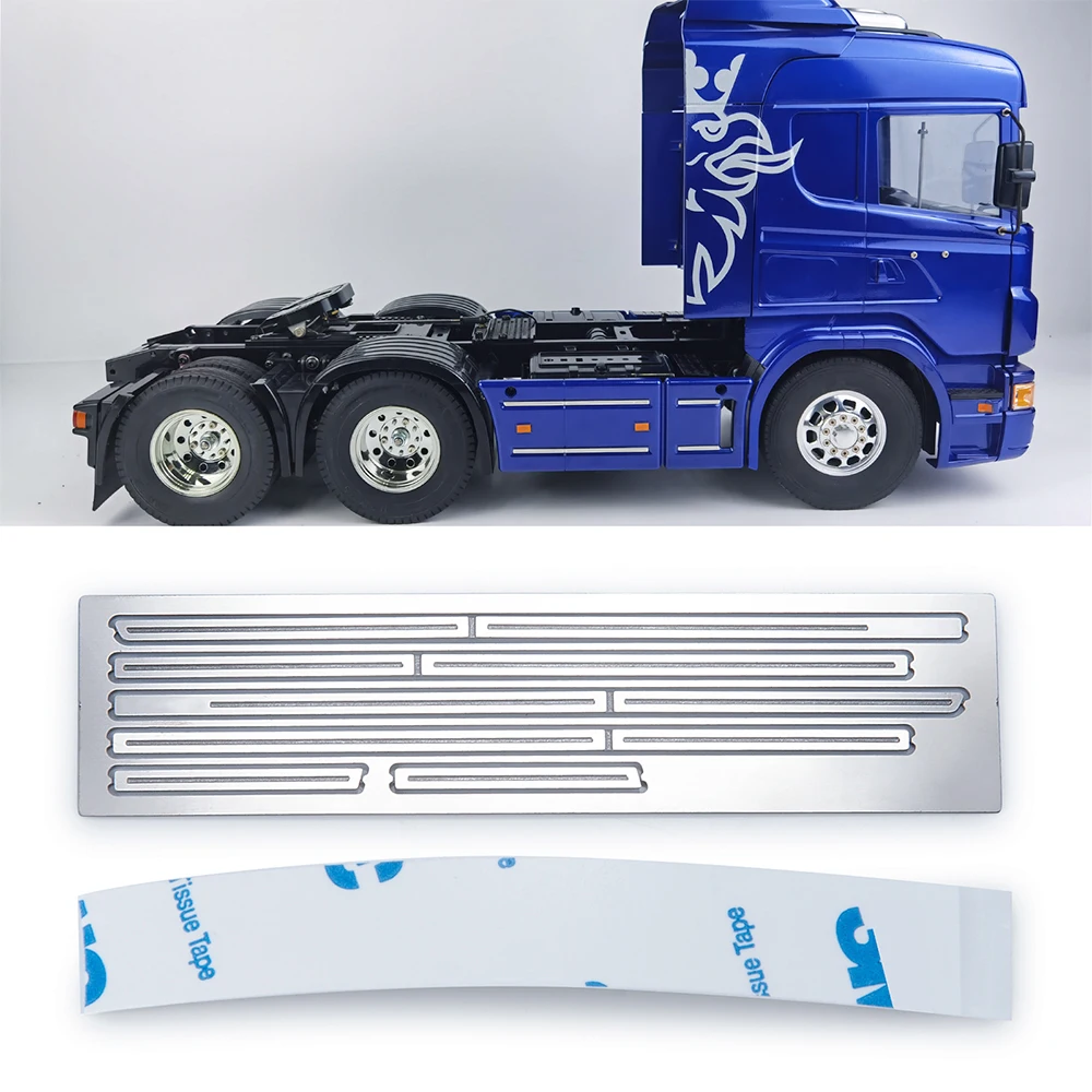 Simulierte Dekorationswerkzeuge im Maßstab 1:14, Logo-Aufkleber, rutschfeste Platten, Ansauggitter, Türscharnier für Tamiya LKW-Traktor, DIY-Teile – Detail 4