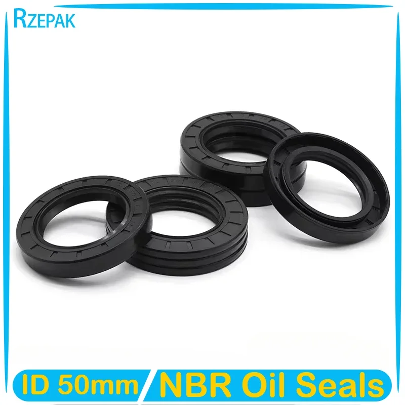 NBR Oil Seal TC ID 50mm TC-50*62/65/68/70/72/75/80/85/90/100/110*7/8/9/10/12mm Nitrile Rubber Shaft Double Lip Oil Seals Gasket