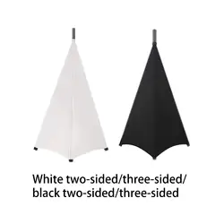 Universal DJ Light Speaker Stand Cover Double Sided/Triple Sided DJ Speaker Covers Tripod Stretch Covers for Banquets Weddings