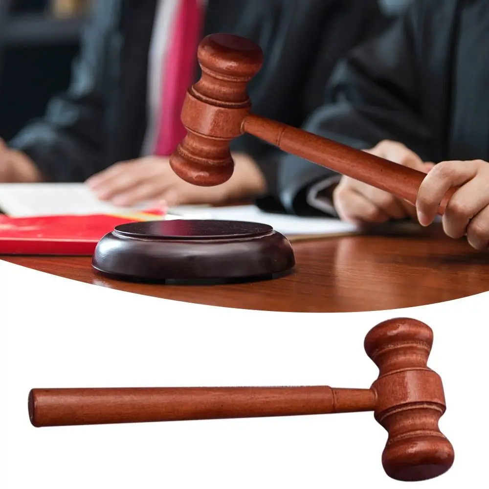 Handcrafted Delicate Wooden Judge Hammers Sound Hand Tools Sound Block Wood Gavel Hammer Durable For Lawyer Judge Auction Hammer