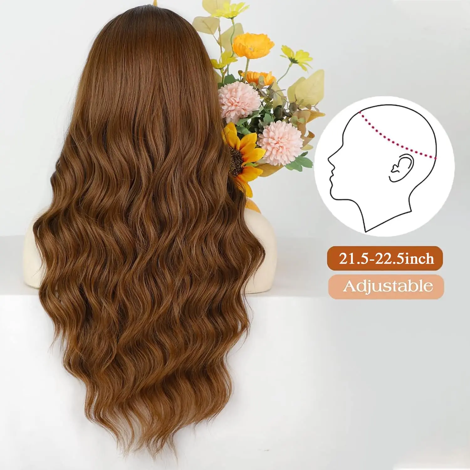 Светло-коричневый синтетический вьющийся парик нового стиля, подходит для вечеринок, косплея на Хэллоуин, повседневной носки, комплект париков из высокотемпературного волокна.