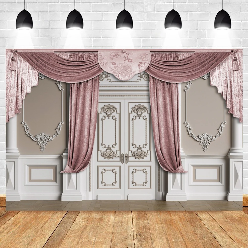 Retro Interior Wall Photography Background Vintage Castle Palace Europe Indoor Wedding Baby Shower Decor Backdrop Photo Props