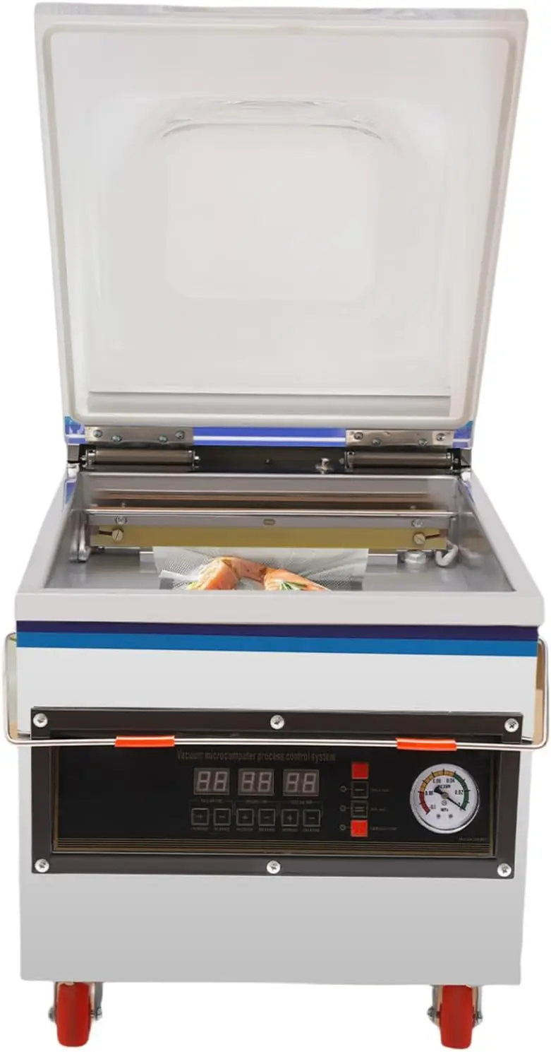 Large Commercial Vacuum Packing Machine, 360W Tabletop Vacuum Sealer With Sealing Bags & Clear Lid Chamber Sealing Machine For