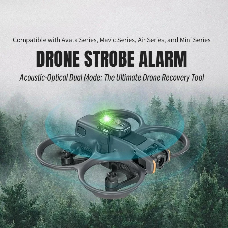 

Drone Alarm Buzzer with LED Light For DJI Mavic 4 Pro/Flip/Avata 2/Air 3S 2S/Mini 5 4 Pro GPS Tracker Location Tracking