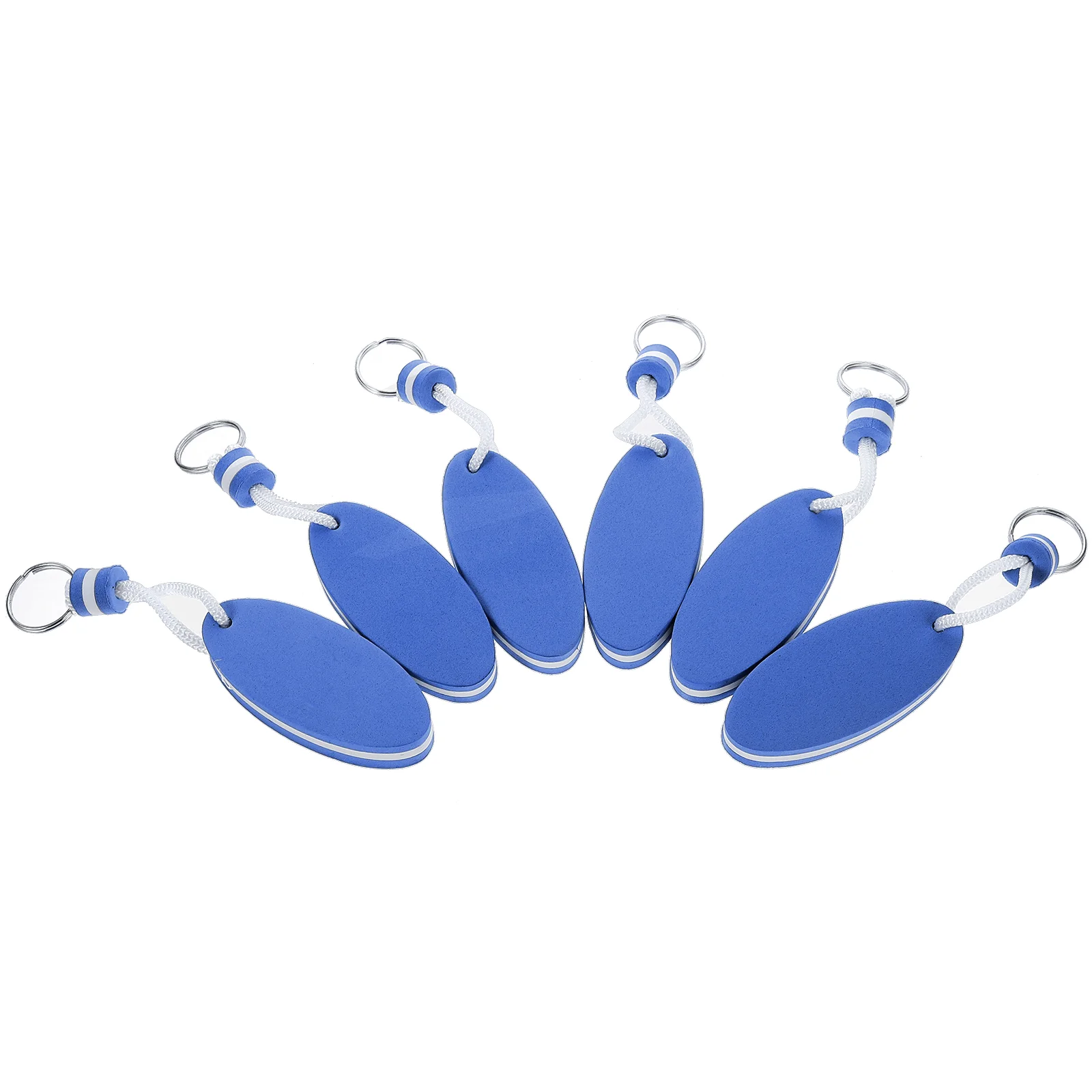 

6 Pcs Marine Oval Keychain Eva Floating Water Foam 6pcs (blue) Man Accessories for Men Surfboard Decoration