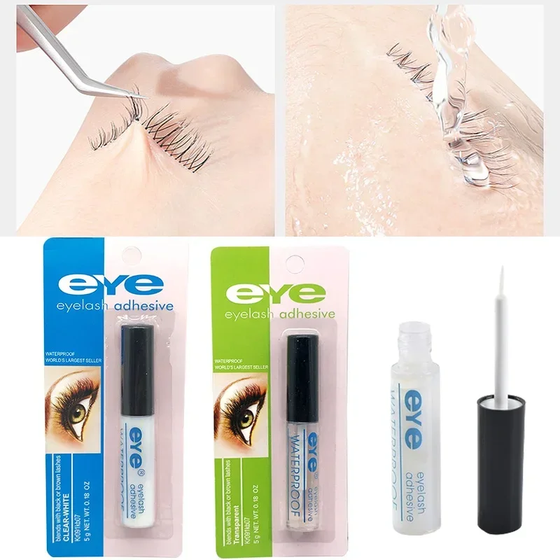 False Eyelash Glue Waterproof Transparent White Black Quick Dry Eyelashes Extension Lasting Strong Lashes Glue Makeup Tools