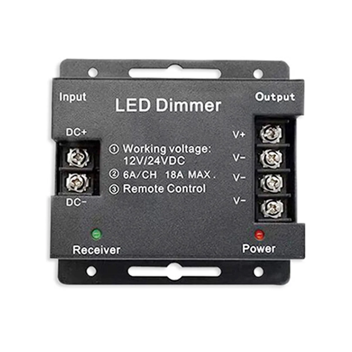 ไฟหรี่ LED 18A ขาวดำ12V 24V พร้อมรีโมทคอนโทรลระบบสัมผัสไร้สายระบบ RF สำหรับแถบไฟสีเดียว