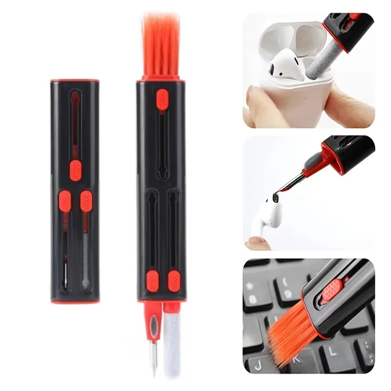 3 In 1 Multi-functional Cleaning Brush Kit Earbuds Cleaner Pen For Airpods Pro Bluetooth Earphones Case Keyboard Cleaning Tools