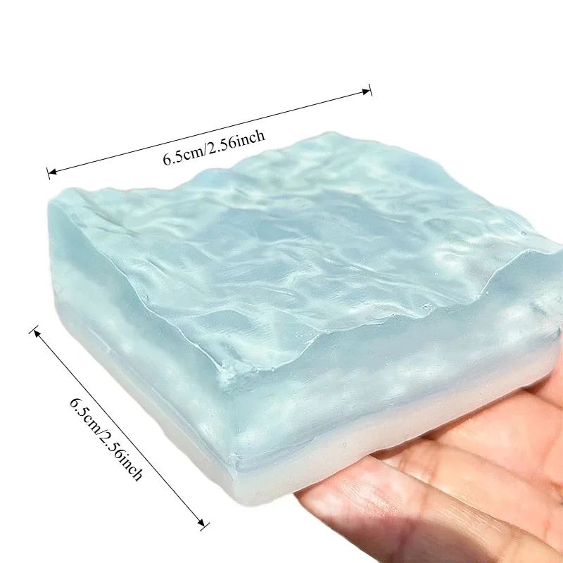 オーシャンキューブ スクイーズトイ 超ソフト ストレス解消キューブ 透明オーシャン スティッキートイ クリエイティブ スクイーシー スイミングプール センサリートイ