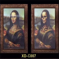 Halloween Decoration Changeable 3D Ghost Face Photo Frame Horror Portrait Picture Party Bar Horror Haunted House Decor Props