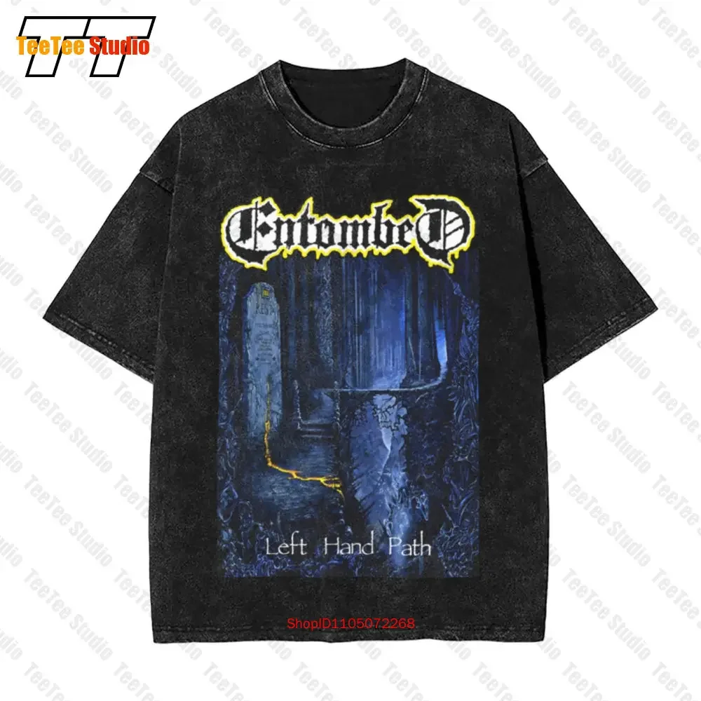 Entombed Left Hand Path Vintage Oversized T-Shirt O61Y