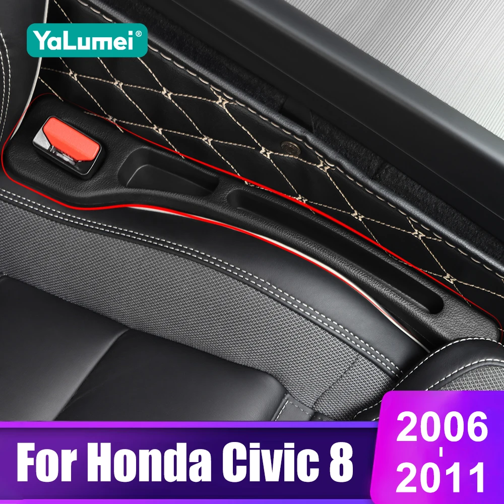 

For Honda Civic 8 2006 2007 2008 2009 2010 2011 FK FD 1 Pair Car Seat Gap Stuff Side Seam Leakproof Storage Box Accessories