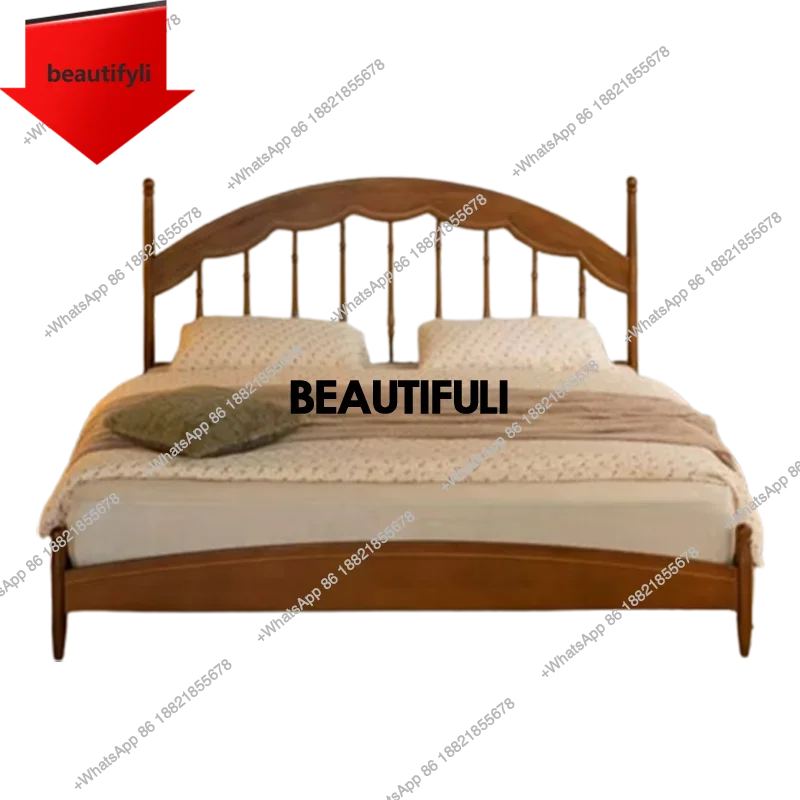 

Q181 Modern Bedroom Double Bed Storage 200× 180 Loft Cabinets Hotel King Beds Headboards Wooden Princesse Cama Furniture lll