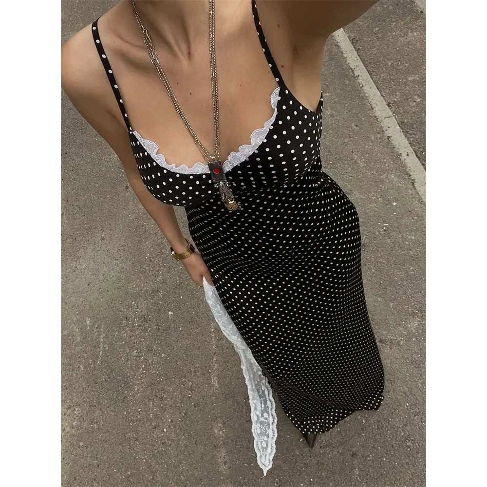 Zeyla Kant Patchwork Maxi Jurk Dames 2025, Zomer V-hals Spaghetti Bandjes Backless Halter Slanke Avondjurk